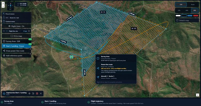 BlueCap Portal 2D complete-route mission plan